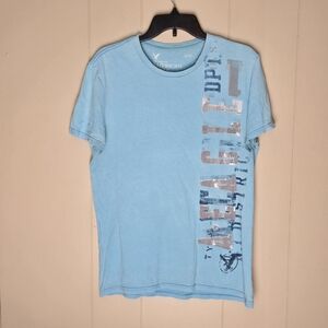 American Eagle Outfitters Blue Graphic T-Shirt for Men